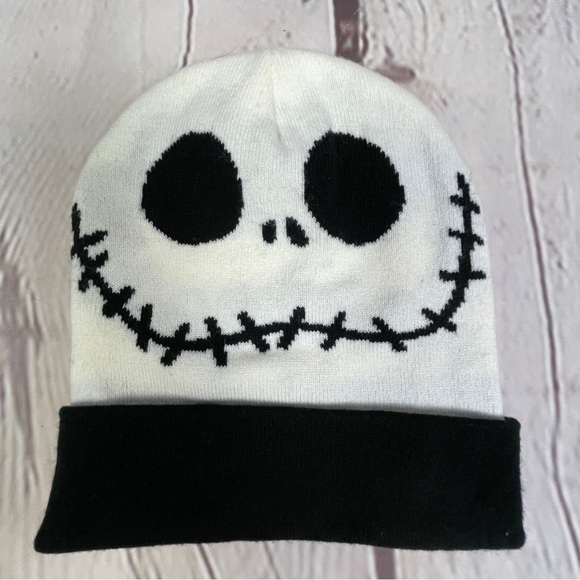 Tim Burton's The Nightmare Before Christmas black and white knit hat, OS - Picture 8 of 8
